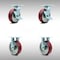 Service Caster 6 Inch SS Poly on Aluminum Caster Set with Roller Bearings 2 Brakes 2 Rigid SCC SCC-SS30S620-PAR-TLB-2-R-2 - alternate 1